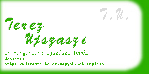 terez ujszaszi business card